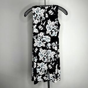 Chaps black and white dress hot sale